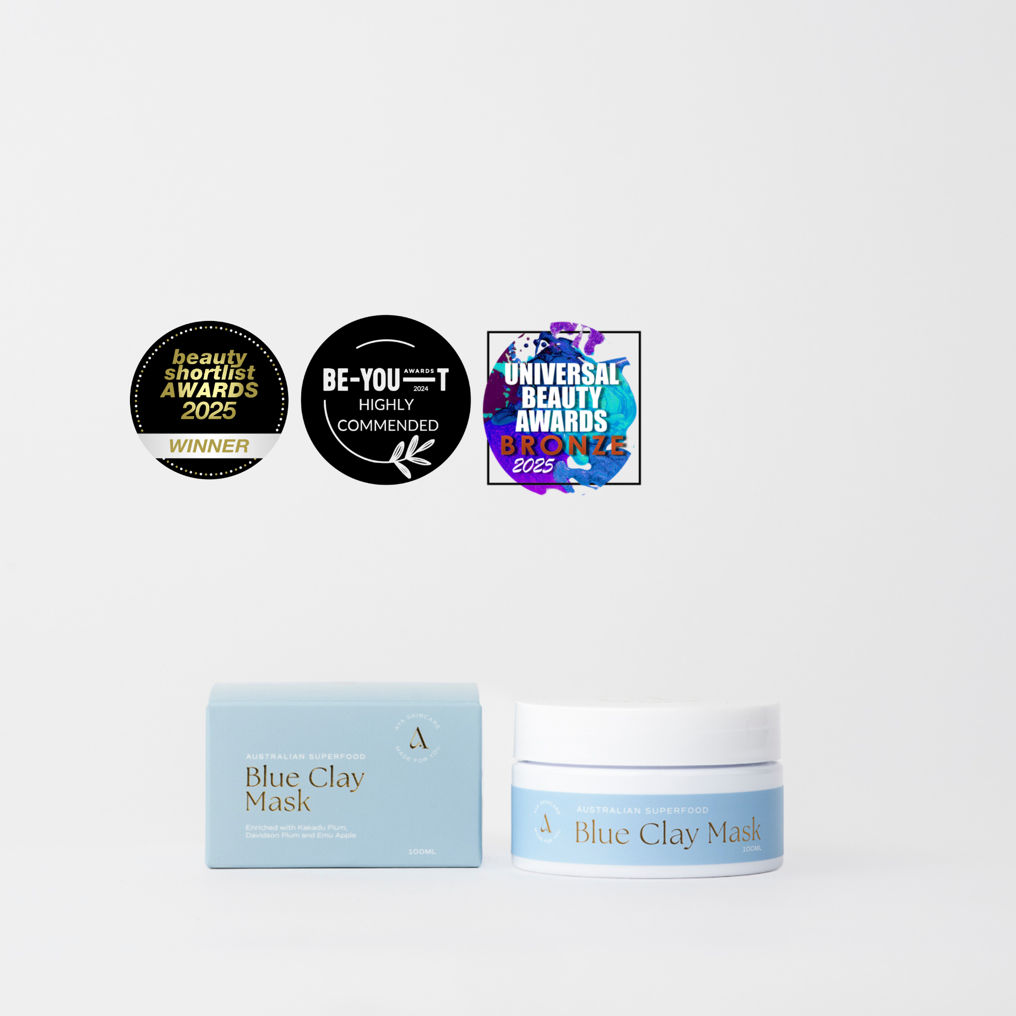 Australian Superfood Blue Clay Mask – Aya Skincare